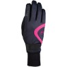Warme damenhandschuhe Roeckl Eno schwarz-pink